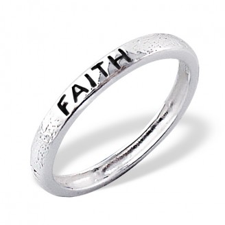Stříbrný prsten "Faith". Ag 925/1000